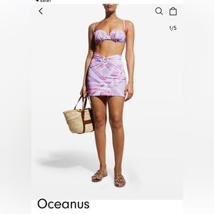 COPY - OCEANUS Noemi bikini and coordinating Elodie skirt. Swimsuit XL/skirt L